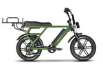 Emmo Paralo Pro 2.0 Electric Moped EBike With Fat Bike Tires Green Side Cargo
