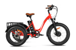 Emmo Trobic C Electric Bike Cargo Tricycle Ebike Fat Tires Red Side