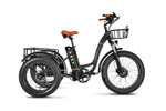 Emmo Trobic Pro Electric Bike Cargo Tricycle Fat Tire Ebike Black Side