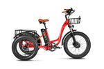 Emmo Trobic Pro Electric Bike Cargo Tricycle Fat Tire Ebike Red Side