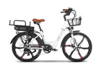 Emmo Vgo Pro 2.0 Step-Thru Electric Bike City Commuter Ebike White Cargo Rack