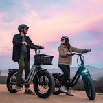 aventon-sinch-2.5-small-step-thru-ebikes-off-road-at-dusk